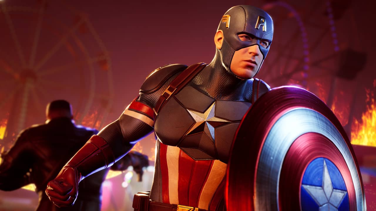 Капитан Америка и его щит в новом геймплей тактики Marvel’s Midnight Suns